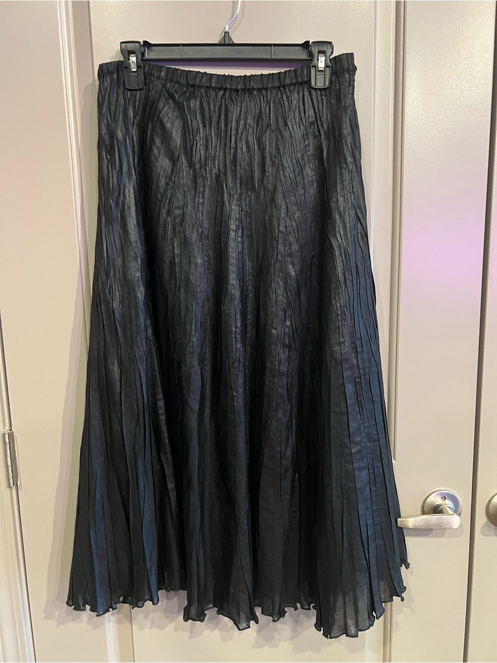 Vintage Great Cavalier by St Paul Black Pleated A-Line Midi Skirt